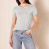 Amazon Essentials Women’s Regular-Fit Short-Sleeve Crewneck T-Shirt, Multipacks(Charcoal Heather/Light Grey Heather)