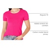 Amazon Essentials Women’s Regular-Fit Short-Sleeve Crewneck T-Shirt, Multipacks(Hot Pink/White)