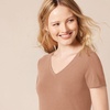 Amazon Essentials Women’s Regular-Fit Short-Sleeve Crewneck T-Shirt, Multipacks(Light Brown/White)