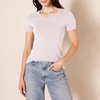 Amazon Essentials Women’s Regular-Fit Short-Sleeve Crewneck T-Shirt, Multipacks(Light Purple/Charcoal Heather)