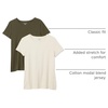 Amazon Essentials Women’s Regular-Fit Short-Sleeve Crewneck T-Shirt, Multipacks(Olive/Oatmeal Heather)