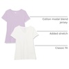 Amazon Essentials Women’s Regular-Fit Short-Sleeve Crewneck T-Shirt, Multipacks(Pastel Lilac/White)