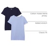 Amazon Essentials Women’s Regular-Fit Short-Sleeve Crewneck T-Shirt, Multipacks(Purple/Navy)