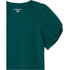 Amazon Essentials Women’s Regular-Fit Twist Puff Sleeve Crewneck T-Shirt(Botanical Green)