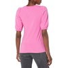 Amazon Essentials Women’s Regular-Fit Twist Puff Sleeve Crewneck T-Shirt(Bright Pink)