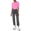Amazon Essentials Women’s Regular-Fit Twist Puff Sleeve Crewneck T-Shirt(Bright Pink)