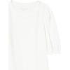 Amazon Essentials Women’s Regular-Fit Twist Puff Sleeve Crewneck T-Shirt(Bright White)