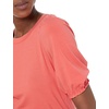 Amazon Essentials Women’s Regular-Fit Twist Puff Sleeve Crewneck T-Shirt(Coral Pink)