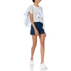Amazon Essentials Women’s Regular-Fit Twist Puff Sleeve Crewneck T-Shirt(Light Heather Grey)
