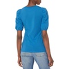 Amazon Essentials Women’s Regular-Fit Twist Puff Sleeve Crewneck T-Shirt(Mid Blue)
