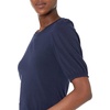 Amazon Essentials Women’s Regular-Fit Twist Puff Sleeve Crewneck T-Shirt(Navy)