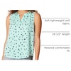 Amazon Essentials Women’s Relaxed Fit Sleeveless V-Neck Woven Shirt(Aqua Blue Poppy)