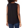 Amazon Essentials Women’s Relaxed Fit Sleeveless V-Neck Woven Shirt(Black)