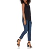 Amazon Essentials Women’s Relaxed Fit Sleeveless V-Neck Woven Shirt(Black)
