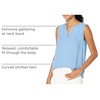 Amazon Essentials Women’s Relaxed Fit Sleeveless V-Neck Woven Shirt(French Blue)