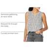 Amazon Essentials Women’s Relaxed Fit Sleeveless V-Neck Woven Shirt(Mini Leopard)