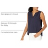 Amazon Essentials Women’s Relaxed Fit Sleeveless V-Neck Woven Shirt(Navy)