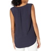 Amazon Essentials Women’s Relaxed Fit Sleeveless V-Neck Woven Shirt(Navy)