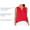 Amazon Essentials Women’s Relaxed Fit Sleeveless V-Neck Woven Shirt(Red Leaf)