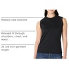 Amazon Essentials Women’s Relaxed-Fit Cotton Muscle Tee with Ribbed Crew Neckline, Breathable(Black)