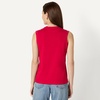 Amazon Essentials Women’s Relaxed-Fit Cotton Muscle Tee with Ribbed Crew Neckline, Breathable(Red)