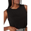 Amazon Essentials Women’s Relaxed-Fit Loose Fit Sleeveless Muscle Tank Top(Black)