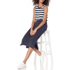 Amazon Essentials Women’s Relaxed-Fit Loose Fit Sleeveless Muscle Tank Top(Navy White Placed Stripe)