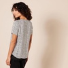 Amazon Essentials Women’s Relaxed-Fit Short-Sleeve V Neck Button-Front Woven Blouse, Business Casual Work Blouse(Mini Leopard)