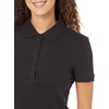Amazon Essentials Women’s Short-Sleeve Collared Polo Shirt (Available in Plus Size)(Black)