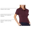 Amazon Essentials Women’s Short-Sleeve Collared Polo Shirt (Available in Plus Size)(Burgundy)