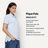 Amazon Essentials Women’s Short-Sleeve Collared Polo Shirt (Available in Plus Size)(Light Blue)