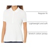 Amazon Essentials Women’s Short-Sleeve Collared Polo Shirt (Available in Plus Size)(White)