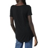 Amazon Essentials Women’s Short-Sleeve Scoopneck Tunic Tops T-Shirt, Stretchy, Pack of 2(Black / Black)