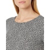 Amazon Essentials Women’s Short-Sleeve Scoopneck Tunic Tops T-Shirt, Stretchy, Pack of 2(Black Tulips/Bright Pink)
