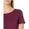 Amazon Essentials Women’s Short-Sleeve Scoopneck Tunic Tops T-Shirt, Stretchy, Pack of 2(Burgundy/Dark Olive)