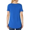Amazon Essentials Women’s Short-Sleeve Scoopneck Tunic Tops T-Shirt, Stretchy, Pack of 2(Cobalt/Black)