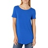 Amazon Essentials Women’s Short-Sleeve Scoopneck Tunic Tops T-Shirt, Stretchy, Pack of 2(Cobalt/Black)