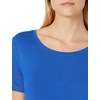 Amazon Essentials Women’s Short-Sleeve Scoopneck Tunic Tops T-Shirt, Stretchy, Pack of 2(Cobalt/Black)