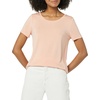 Amazon Essentials Women’s Short-Sleeve Scoopneck Tunic Tops T-Shirt, Stretchy, Pack of 2(Navy / Coral Pink)
