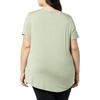 Amazon Essentials Women’s Short-Sleeve Scoopneck Tunic Tops T-Shirt, Stretchy, Pack of 2(Navy / Light Sage Green)