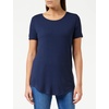 Amazon Essentials Women’s Short-Sleeve Scoopneck Tunic Tops T-Shirt, Stretchy, Pack of 2(Navy / Navy)