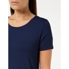 Amazon Essentials Women’s Short-Sleeve Scoopneck Tunic Tops T-Shirt, Stretchy, Pack of 2(Navy / Navy)