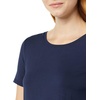 Amazon Essentials Women’s Short-Sleeve Scoopneck Tunic Tops T-Shirt, Stretchy, Pack of 2(Navy/Lime Green)