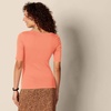 Amazon Essentials Women’s Slim Fit Half Sleeve Square Neck Cotton Modal T-Shirt(Clay)