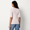 Amazon Essentials Women’s Slim Fit Half Sleeve Square Neck Cotton Modal T-Shirt(Light Pink)
