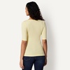 Amazon Essentials Women’s Slim Fit Half Sleeve Square Neck Cotton Modal T-Shirt(Pastel Yellow)