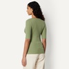 Amazon Essentials Women’s Slim Fit Half Sleeve Square Neck Cotton Modal T-Shirt(Sage Green)