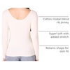 Amazon Essentials Women’s Slim Fit Scoop Back Long Sleeve Rib-Knit T-Shirt, Soft Stretch, Layer Clothes, Pack of 2(Black/Eggshell White)