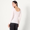 Amazon Essentials Women’s Slim Fit Scoop Back Long Sleeve Rib-Knit T-Shirt, Soft Stretch, Layer Clothes, Pack of 2(Purple/White)