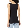 Amazon Essentials Women’s Slim Fit Square Neck Ribbed Tank Tops with Stretch, Pack of 2(Black/Black)